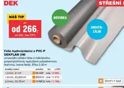 DEK Fólie hydroizolační z PVC-P DEKPLAN UNI nabídka