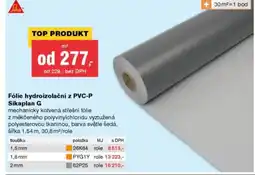 DEK Fólie hydroizolační z PVC-P Sikaplan G nabídka