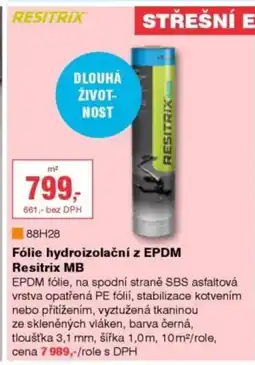 DEK Fólie hydroizolační z EPDM Resitrix MB nabídka