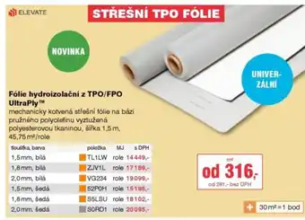 DEK Fólie hydroizolační z TPO/FPO UltraPly nabídka