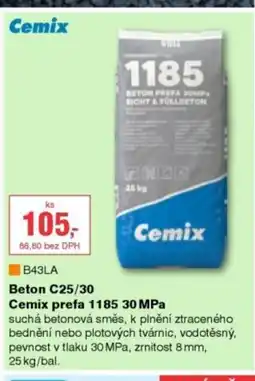 DEK Beton C25/30 Cemix prefa 1185 30 MPa nabídka