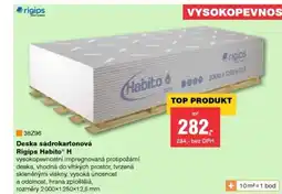 DEK Deska sádrokartonová Rigips Habito H nabídka