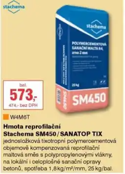 DEK Hmota reprofilační Stachema SM450/Sanatop Tix nabídka