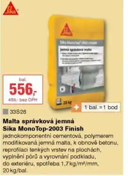 DEK Malta správková jemná Sika Mono Top-2003 Finish nabídka