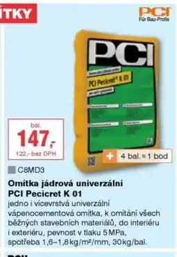 DEK Omítka jádrová univerzální PCI Pecicret K 01 nabídka
