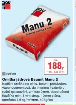 DEK Omítka jádrová Baumit Manu 2 nabídka