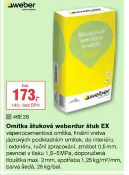 DEK Omítka štuková weberdur štuk Ex nabídka