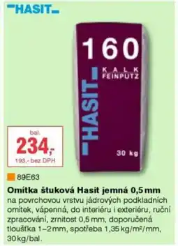 DEK Omítka štuková Hasit jemná 0,5mm nabídka