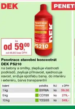 DEK Penetrace stavební koncentrát DEK PS210 nabídka