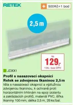 DEK Profil s nasazovací okapnicí Retek se zdvojenou tkaninou nabídka