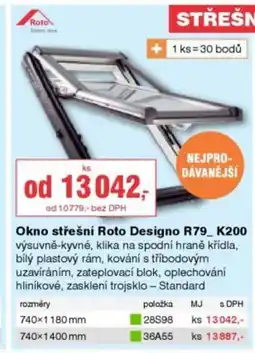 DEK Okno střešní Roto Designo R79_K200 nabídka