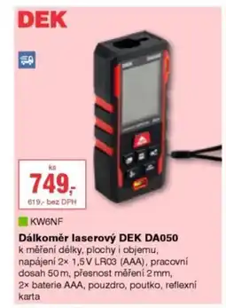 DEK Dálkoměr laserový DEK DA050 nabídka