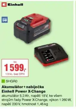DEK Akumulátor + nabíječka Einhell Power X-Change nabídka