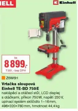DEK Vrtačka sloupová Einhell TE-BD 750E nabídka
