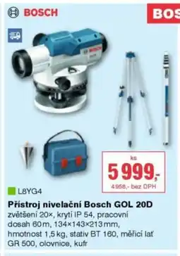 DEK Přístroj nivelační Bosch GOL 20D nabídka