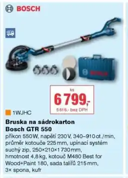 DEK Bruska na sádrokarton Bosch GTR 550 nabídka