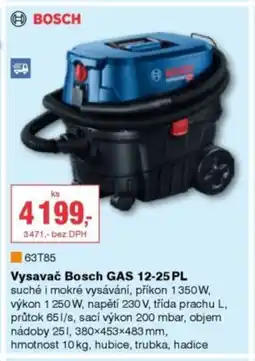 DEK Vysavač Bosch GAS 12-25 PL nabídka