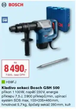 DEK Kladivo sekací Bosch GSH 500 nabídka