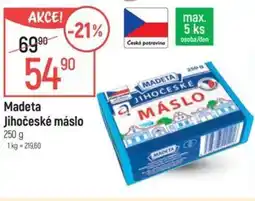 Globus MADETA Jihočeské máslo nabídka