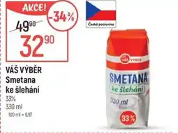 Globus VÁŠ VÝBĚR Smetana ke šlehání 33% nabídka