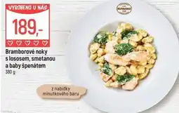 Globus Bramborové noky s lososem, smetanou a baby špenátem nabídka