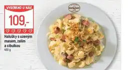 Globus Halušky s uzeným masem, zelím a cibulkou nabídka