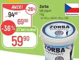 Globus Zorba bily jogurt nabídka