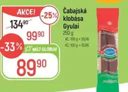 Globus Čabajská klobása Gyulai nabídka