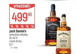 Globus Jack Daniel's americká whiskey 35-40% nabídka