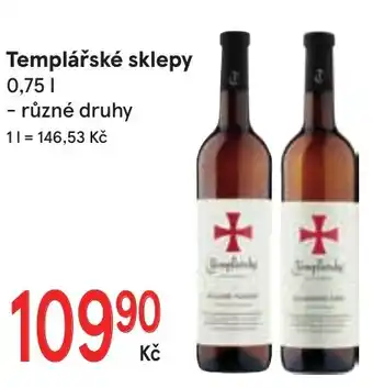 Žabka Templářské sklepy nabídka