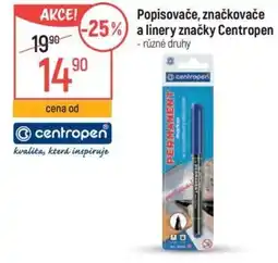 Globus Popisovače, značkovače a linery značky Centropen nabídka