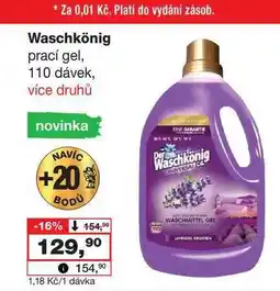 Barvy a laky drogerie Waschkönig prací gel, 110 dávek nabídka