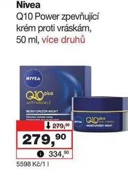 Barvy a laky drogerie Nivea Q10 Power zpevňující krém proti vráskám, 50 ml nabídka