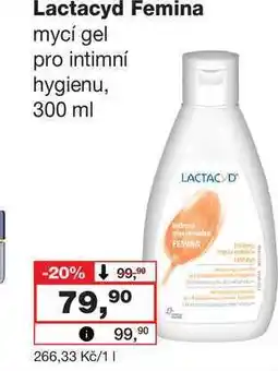 Barvy a laky drogerie Lactacyd Femina mycí gel pro intimní hygienu, 300 ml nabídka