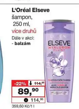 Barvy a laky drogerie L'Oréal Elseve šampon, 250 ml nabídka