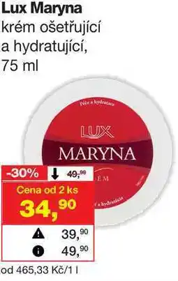 Barvy a laky drogerie Lux Maryna krém ošetřující a hydratující, 75 ml nabídka
