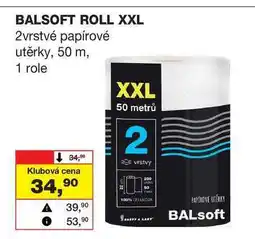 Barvy a laky drogerie BALSOFT ROLL XXL 2vrstvé papírové utěrky, 50 m, 1 role nabídka