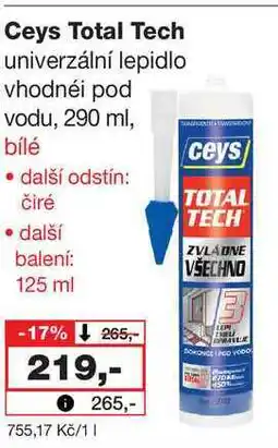 Barvy a laky drogerie Ceys Total Tech univerzální lepidlo vhodné i pod vodu, 290 ml nabídka