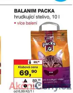 Barvy a laky drogerie BALANIM PACKA hrudkující stelivo, 10l nabídka