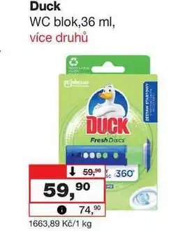 Barvy a laky drogerie Duck WC blok,36 ml nabídka