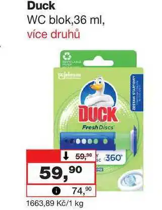 Barvy a laky drogerie Duck WC blok,36 ml nabídka
