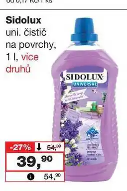 Barvy a laky drogerie Sidolux uni. čistič na povrchy, 1l nabídka