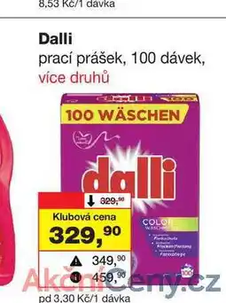 Barvy a laky drogerie Dalli prací prášek, 100 dávek nabídka
