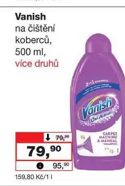 Barvy a laky drogerie Vanish na čištění koberců, 500 ml nabídka