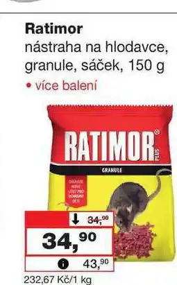 Barvy a laky drogerie Ratimor nástraha na hlodavce, granule, sáček, 150 g nabídka