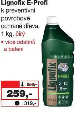 Barvy a laky drogerie Lignofix E-Profi k preventivní povrchové ochraně dřeva, 1 kg, čirý nabídka