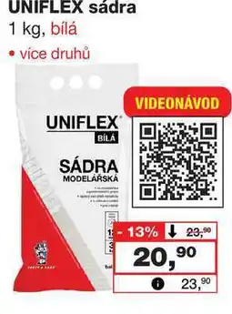 Barvy a laky drogerie UNIFLEX sádra 1 kg, bílá nabídka