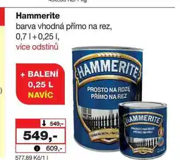 Barvy a laky drogerie Hammerite barva vhodná přímo na rez, 0,7l nabídka