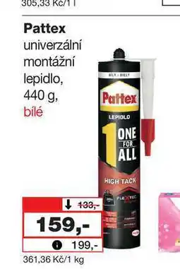 Barvy a laky drogerie Pattex univerzální montážní lepidlo, 440 g nabídka