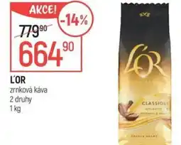 Globus L'OR zrnková káva nabídka